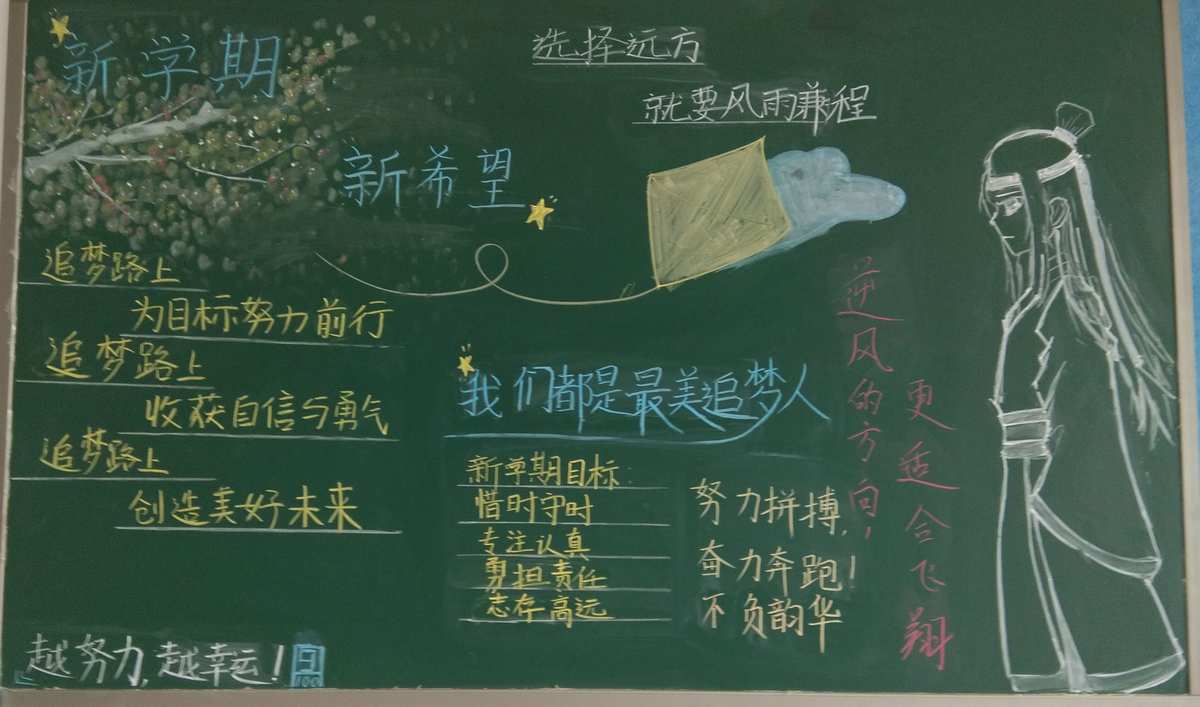 新学期黑板报_黑板报新学期一等奖_新学期黑板班