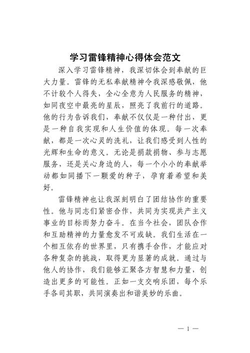 学雷锋的心得体会_小学学雷锋心得体会_雷锋精神学习心得